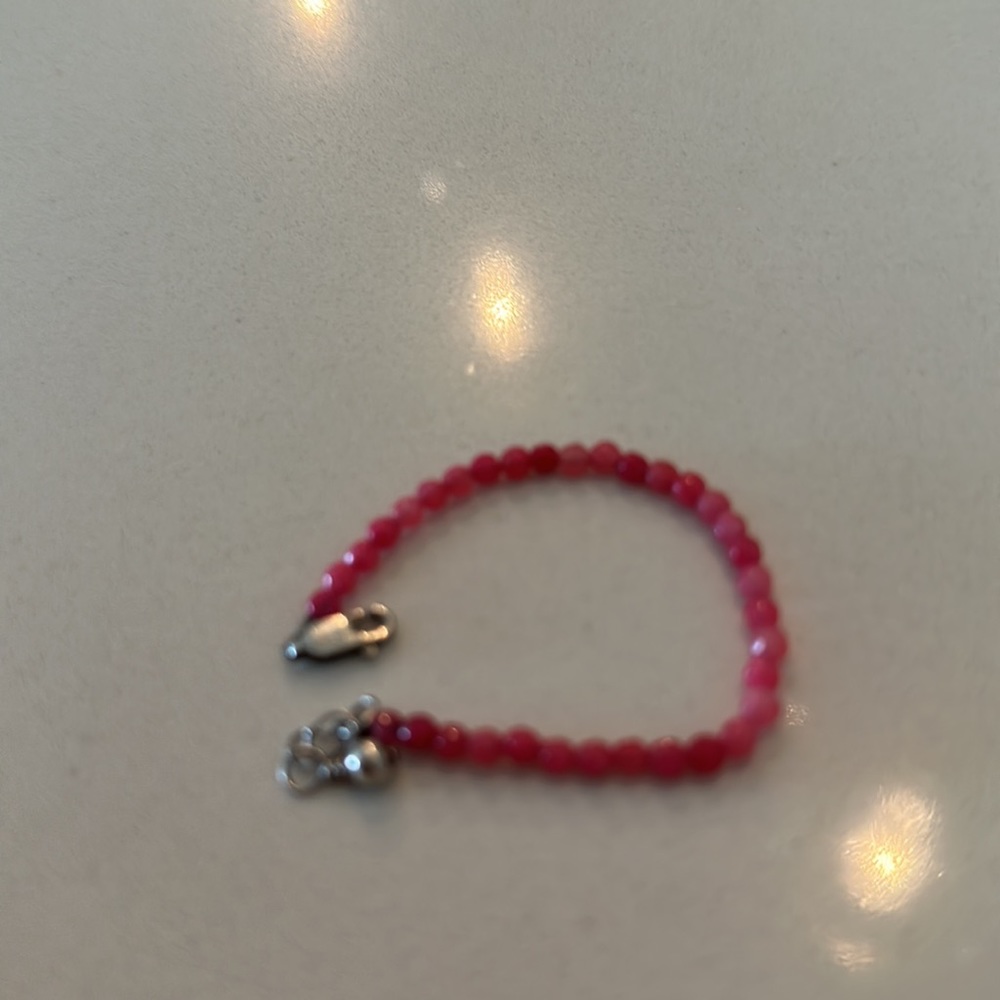 Pink Beaded Bracket